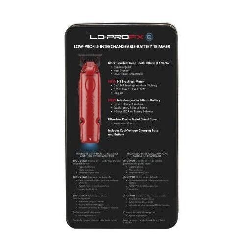 BaByliss Pro LO-PRO FXONE Matte Red Cordless Trimmer