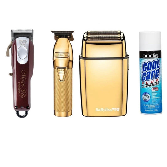 Wahl Magic Clipper + BaByliss Pro Skeleton Trimmer + Double Foil Shaver (Combo)