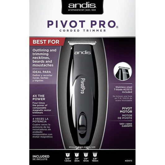 Andis PivotPro T-Blade Outlining Beard / Hair Trimmer (Black)