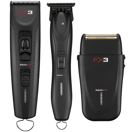 Babyliss Pro FX3 Black Collection - Clipper, Trimmer, & Shaver (Combo)