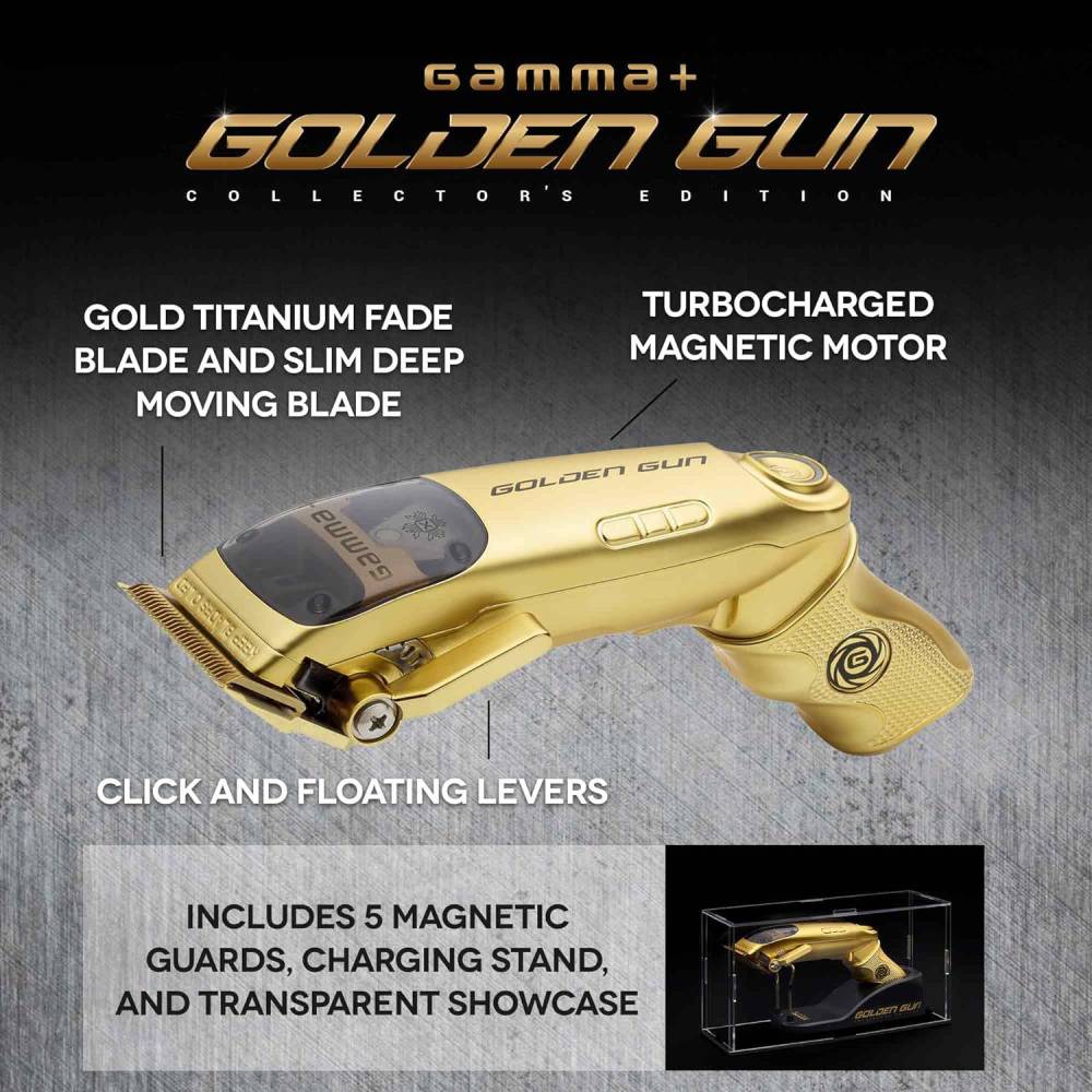 Gamma+ Golden Gun Collector's Edition Cordless Clipper (GP602G)