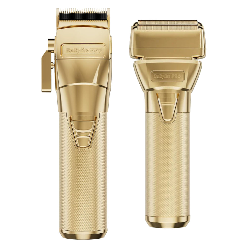 Babyliss Pro FXONE GOLDFX Cordless Clipper + FXONE GoldFX Shaver (Combo) (#FX899G + #FXFX79FSG)