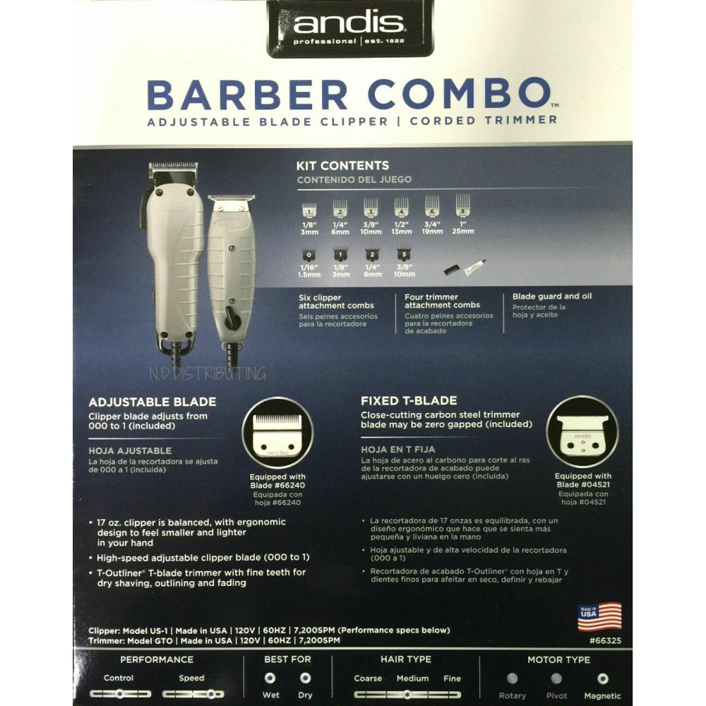 [barber_everything]-Andis Barber Clipper & Trimmer (Combo)-Andis-Barber Everything