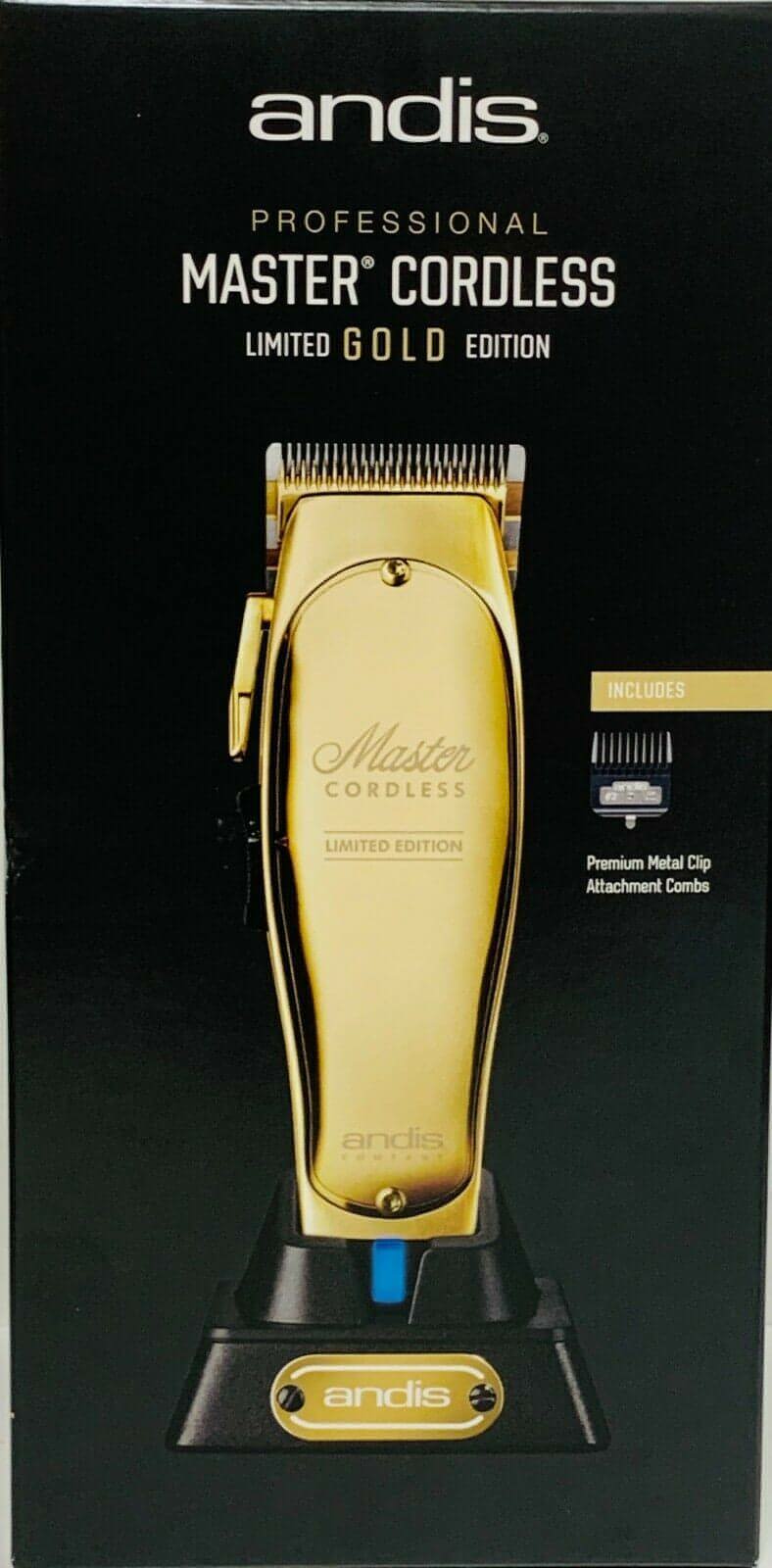 [barber_everything]-Andis Master MLC Cordless Limited Gold Edition Clipper Lithium-Ion-Health & Beauty > Shaving & Hair Removal > Electric Shaving & Hair Removal > Clippers & Trimmers-Andis-Barber Everything