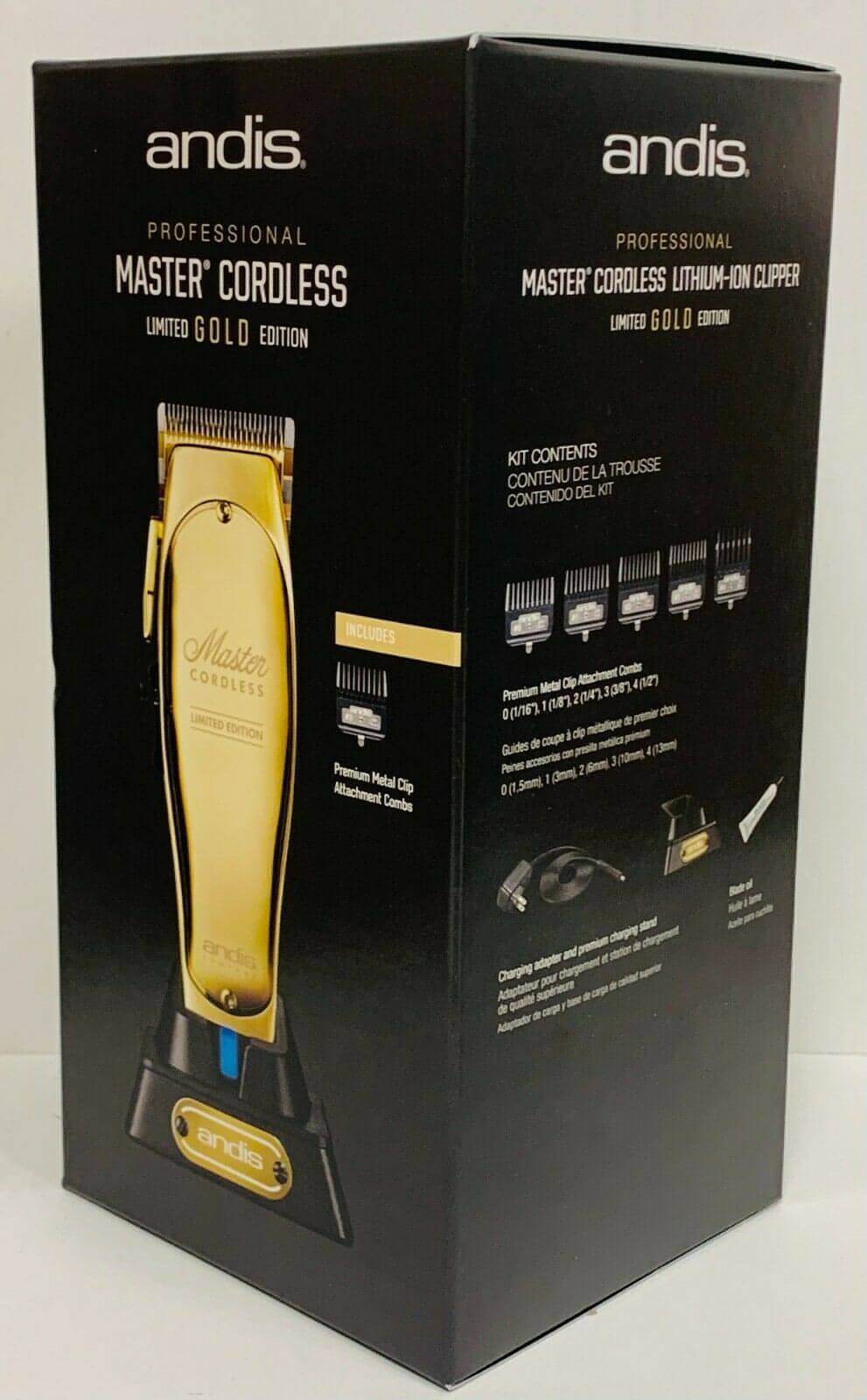 [barber_everything]-Andis Master MLC Cordless Limited Gold Edition Clipper Lithium-Ion-Health & Beauty > Shaving & Hair Removal > Electric Shaving & Hair Removal > Clippers & Trimmers-Andis-Barber Everything