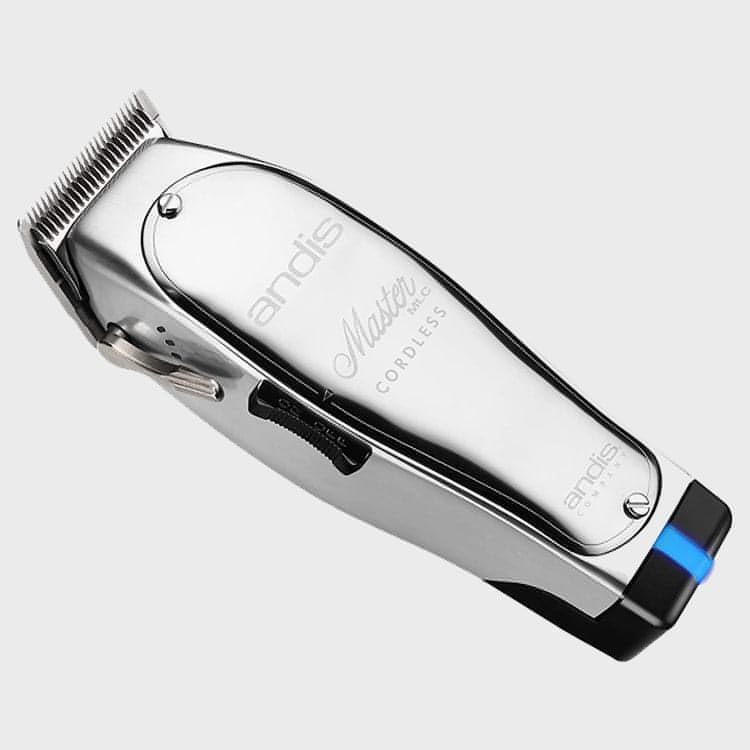 [barber_everything]-Andis Professional Master Cordless Lithium Ion Adjustable Blade Hair Clipper, Silver (12470)-Andis-Barber Everything