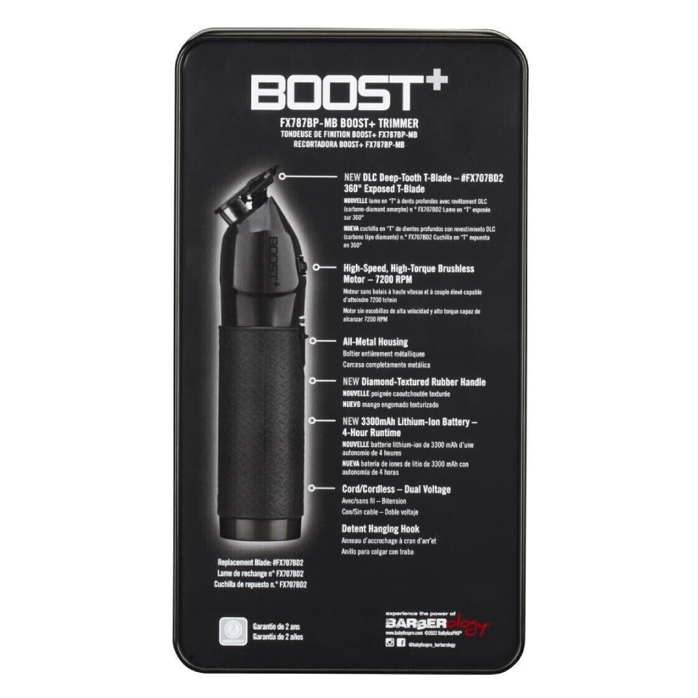 [barber_everything]-Babyliss PRO Boost+ Trimmer Matte Black-Babyliss Pro-Barber Everything