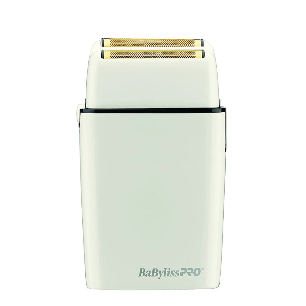 [barber_everything]-BaByliss Pro Double Foil Shaver (White)-Babyliss Pro-Barber Everything
