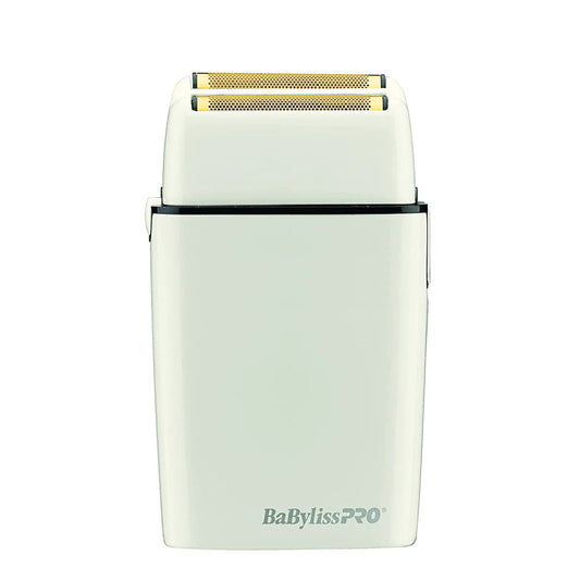 [barber_everything]-BaByliss Pro Double Foil Shaver (White)-Babyliss Pro-Barber Everything