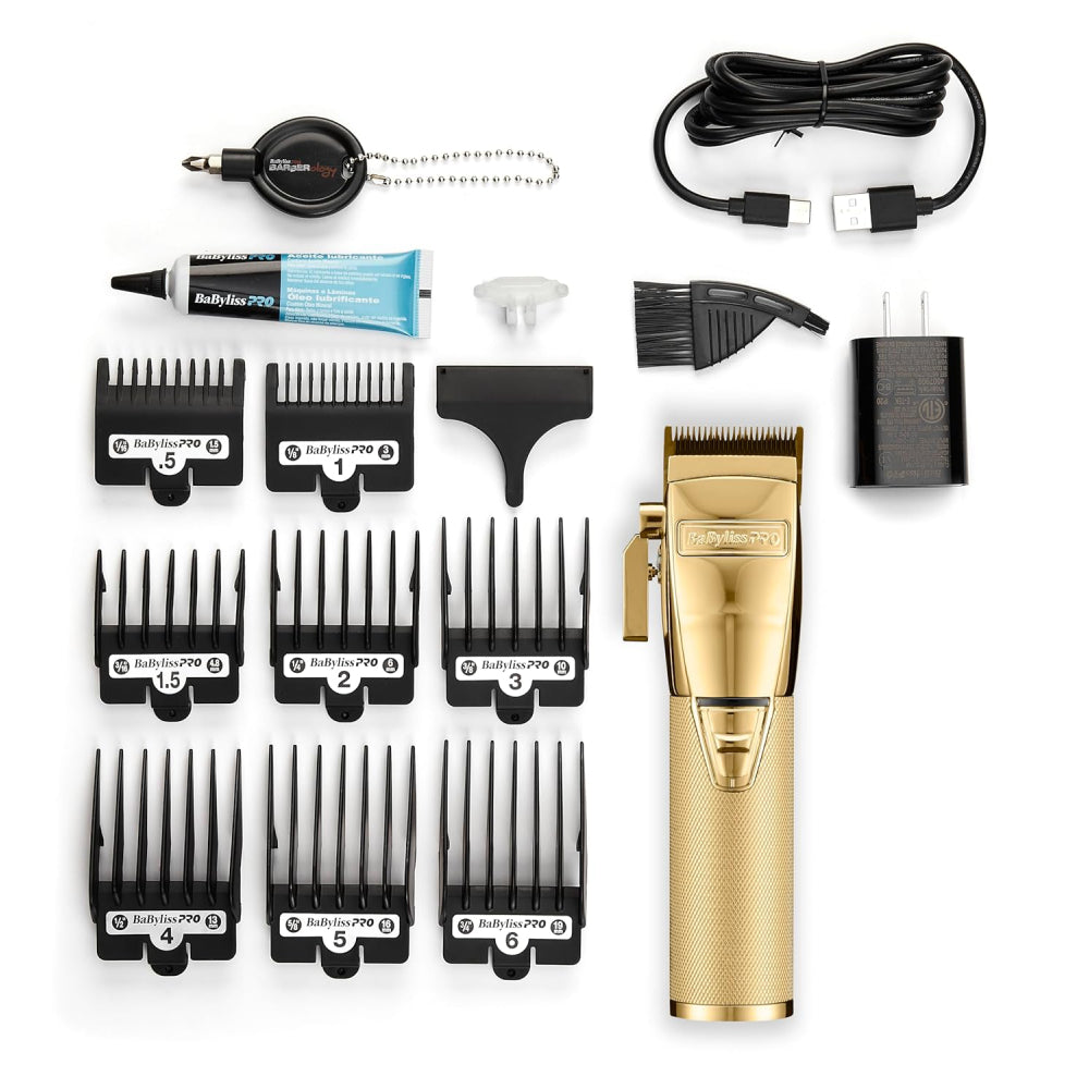 [barber_everything]-Babyliss Pro FX+ Upgraded All-Metal Lithium Clipper (Gold / Silver / Rose Gold)-Babyliss Pro-Gold-Barber Everything