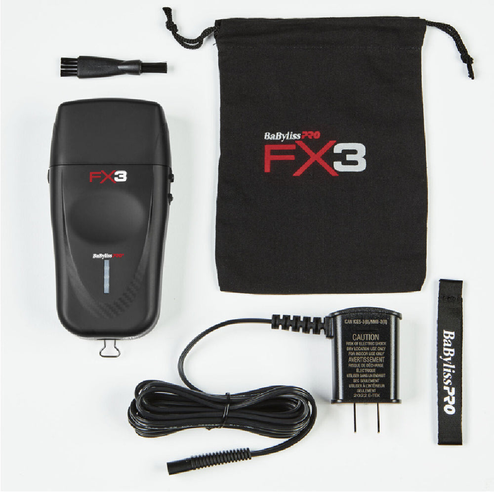 [barber_everything]-Babyliss Pro FX3 High Speed Foil Shaver Black (FXX3SB)-Babyliss Pro-Barber Everything