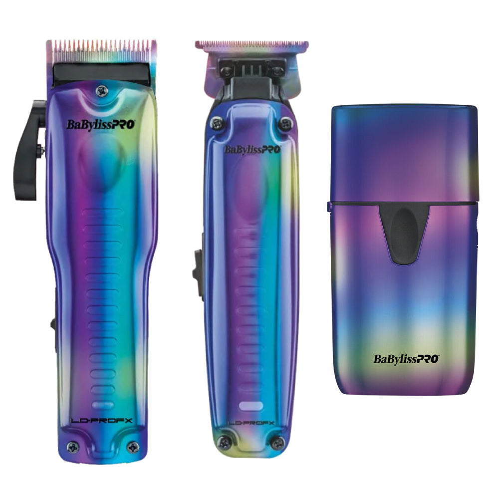 [barber_everything]-Babyliss Pro Lo-ProFX Clipper, Trimmer, and Shaver - Iridescent (Combo)-Babyliss Pro-Barber Everything