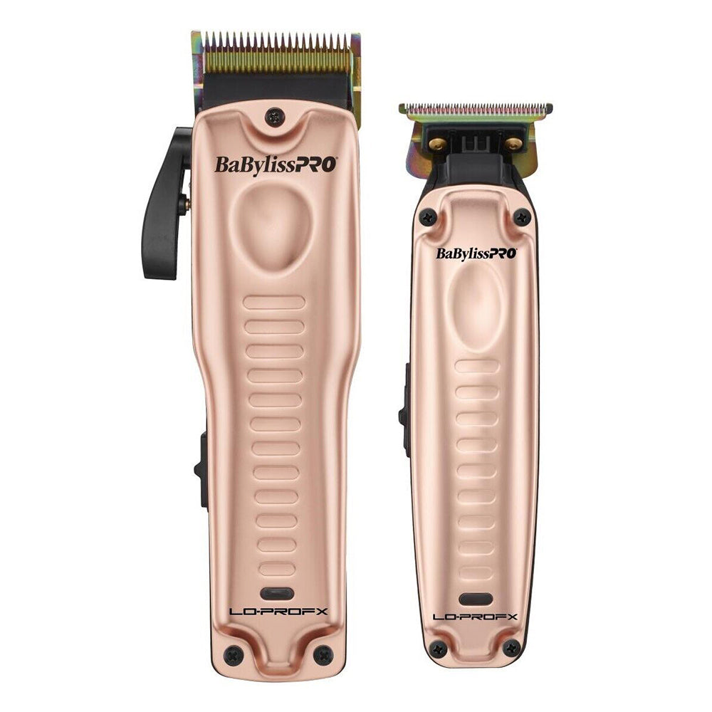 [barber_everything]-Babyliss Pro LO-PROFX Clipper & Trimmer Combo Rose Gold (FXHOLPKLP-RG)-Clipper-Babyliss Pro-Barber Everything