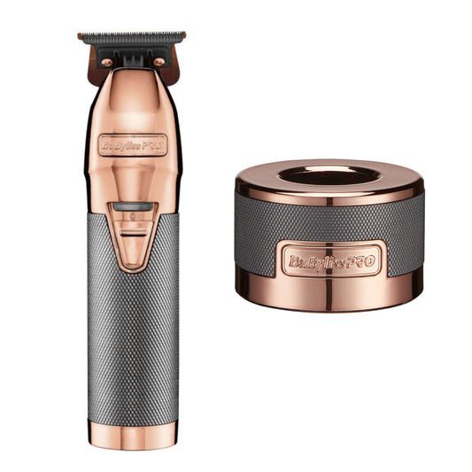 [barber_everything]-Babyliss Pro Rose Gold Skeleton Trimmer with Charging Base-Trimmer-Babyliss Pro-Barber Everything