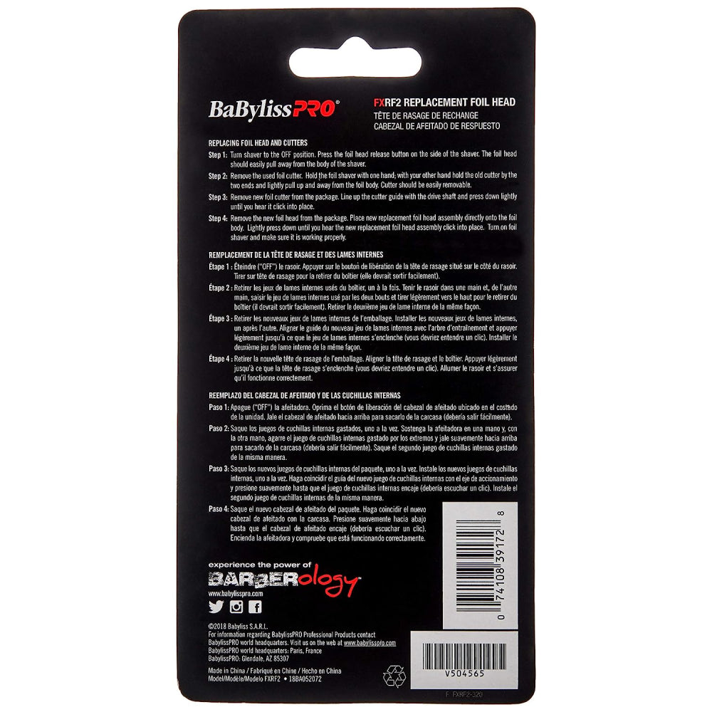 [barber_everything]-Babyliss Pro Shaver Replacement Foil & Cutters Silver FXRF2-Babyliss Pro-Barber Everything
