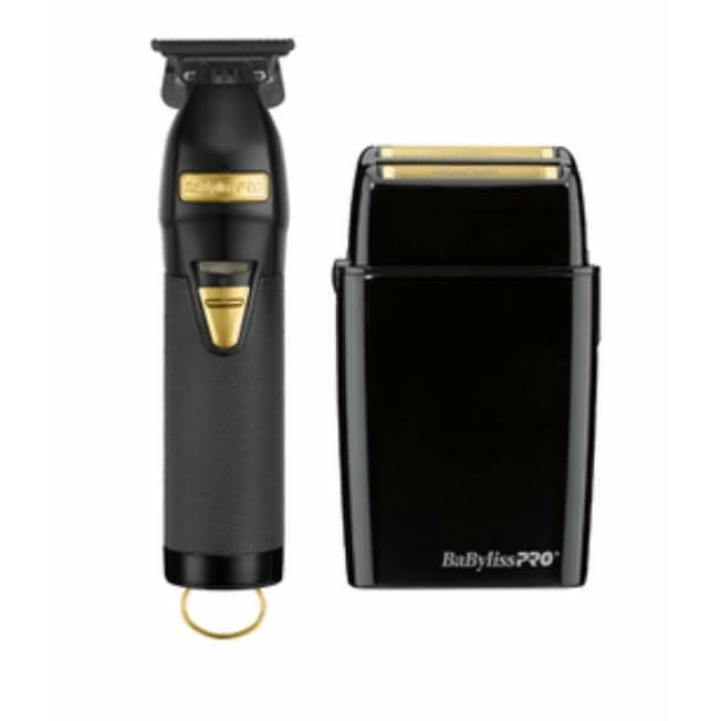 [barber_everything]-BaByliss Pro Skeleton Trimmer + Double Foil Shaver (Combo)-Bundle-Babyliss Pro-Black-Barber Everything