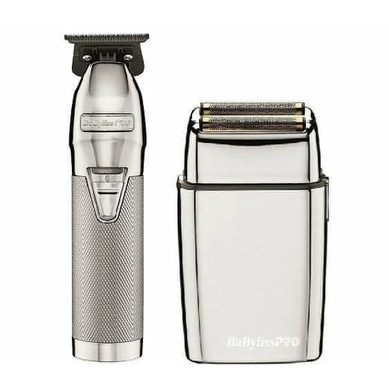 [barber_everything]-BaByliss Pro Skeleton Trimmer + Double Foil Shaver (Combo)-Bundle-Babyliss Pro-Black-Barber Everything