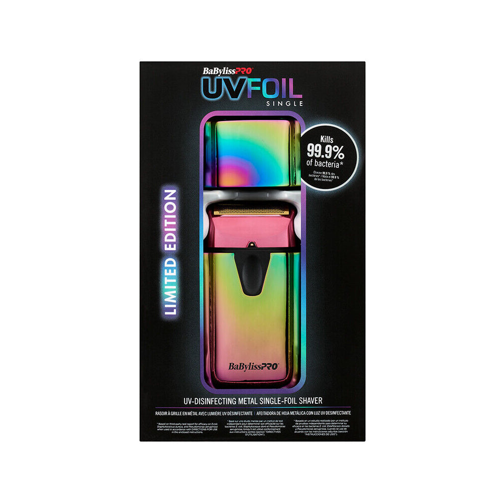 [barber_everything]-Babyliss Pro UV Disinfecting Single Foil Shaver - Iridescent-Babyliss Pro-Barber Everything