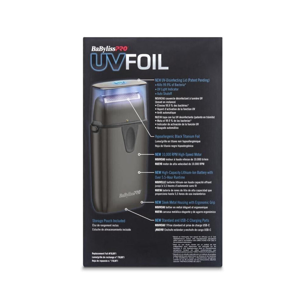 [barber_everything]-BaByliss PRO UV-Foil Cordless Single Foil Shaver (FXLFS1)-Babyliss Pro-Barber Everything