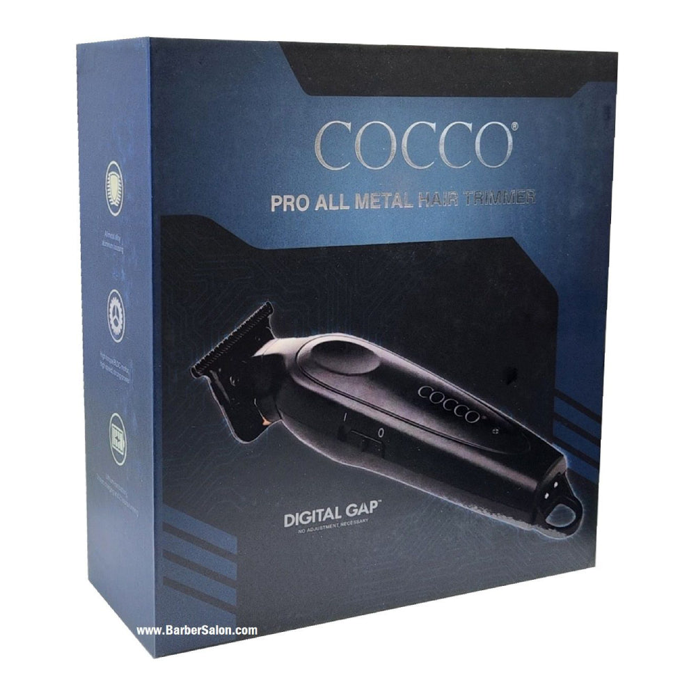 [barber_everything]-Cocco Pro All Metal Hair Clipper & Trimmer Combo - Black (Dual Voltage)-Cocco-Barber Everything