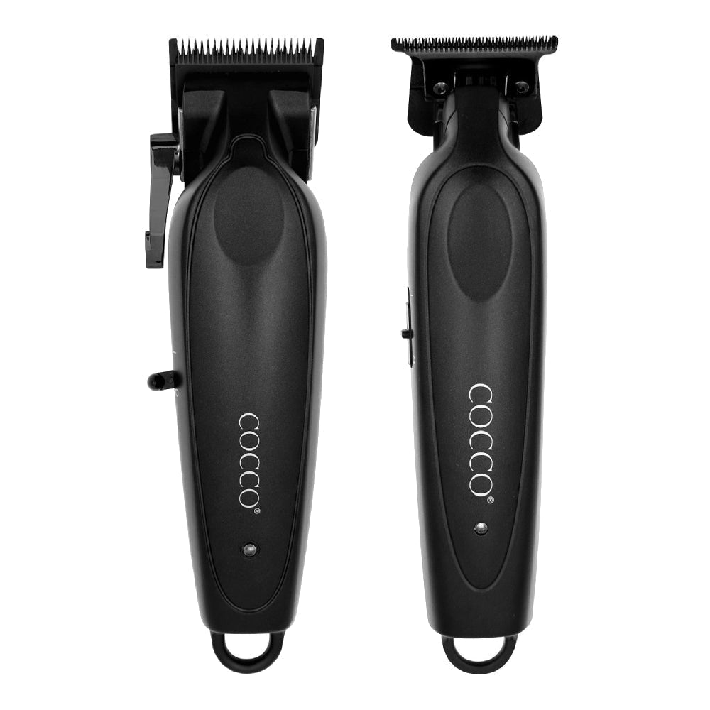 [barber_everything]-Cocco Pro All Metal Hair Clipper & Trimmer Combo - Black (Dual Voltage)-Cocco-Barber Everything
