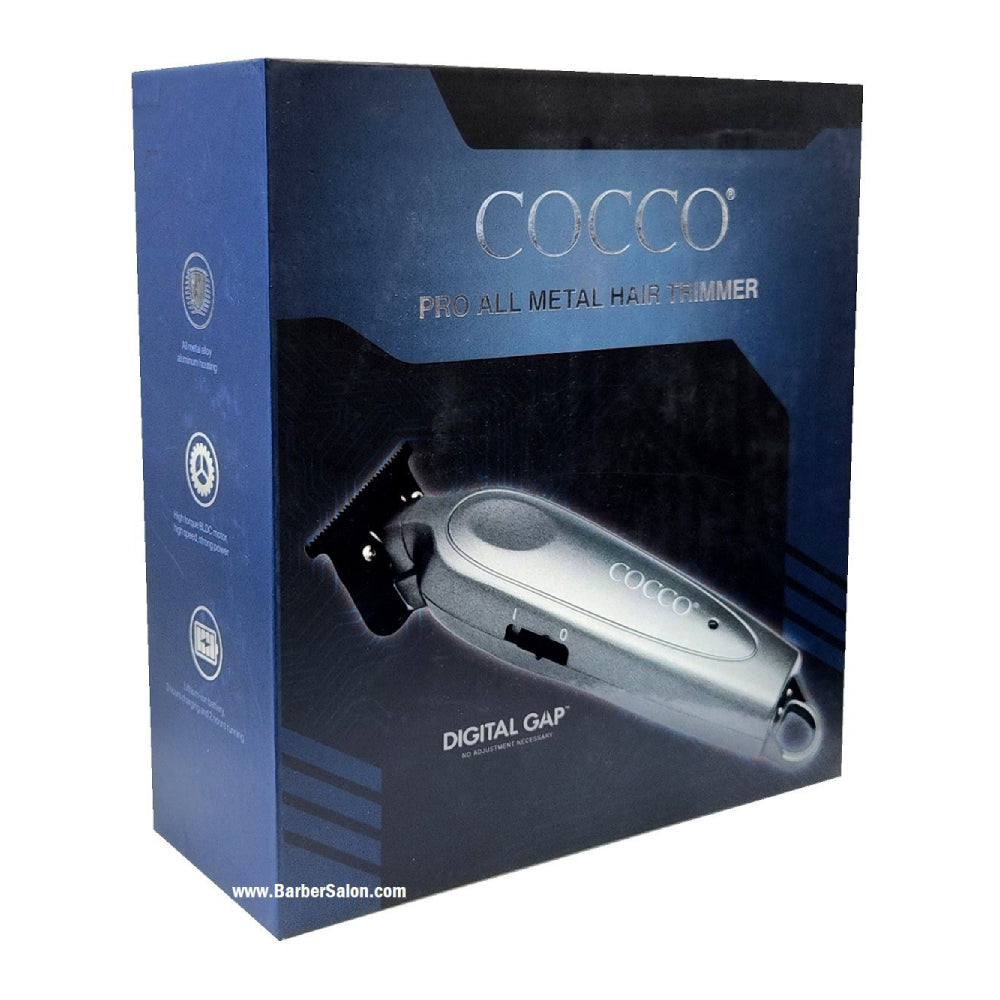 [barber_everything]-Cocco Pro All Metal Hair Trimmer - Gray (Dual Voltage)-Cocco-Barber Everything