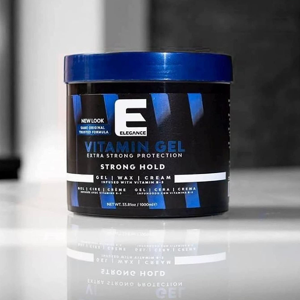 [barber_everything]-Elegance Pro-VB5 Hair Styling Gel Strong Hold (Vitamin) 16.9oz 500ml-Elegance-Barber Everything