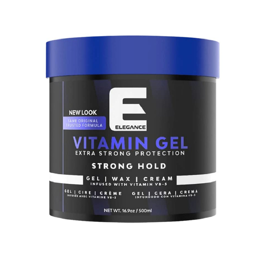 [barber_everything]-Elegance Pro-VB5 Hair Styling Gel Strong Hold (Vitamin) 16.9oz 500ml-Elegance-Barber Everything