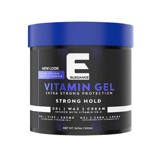 [barber_everything]-Elegance Pro-VB5 Hair Styling Gel Strong Hold (Vitamin) 16.9oz 500ml-Elegance-Barber Everything