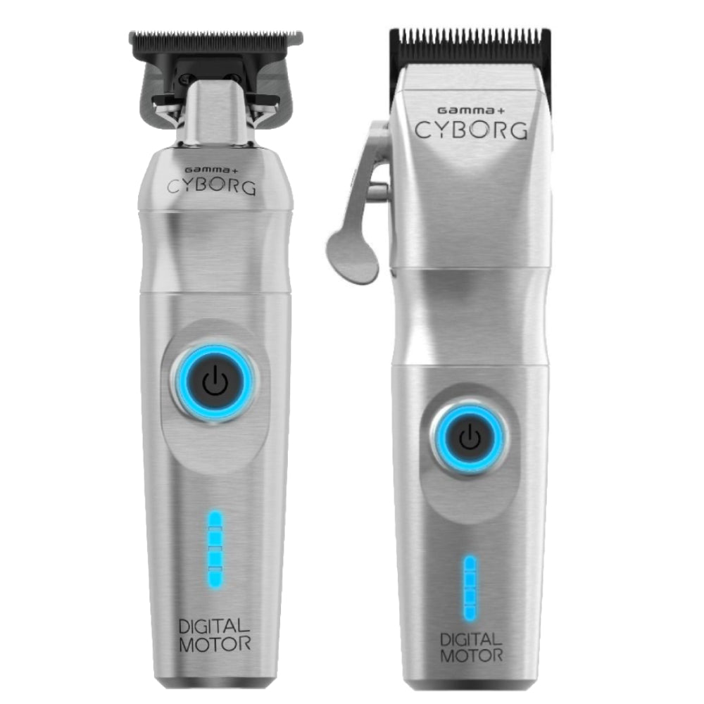 [barber_everything]-Gamma+ Cyborg Cordless Trimmer + Clipper (Combo) (GP401S/GP604M)-Gamma+-Barber Everything