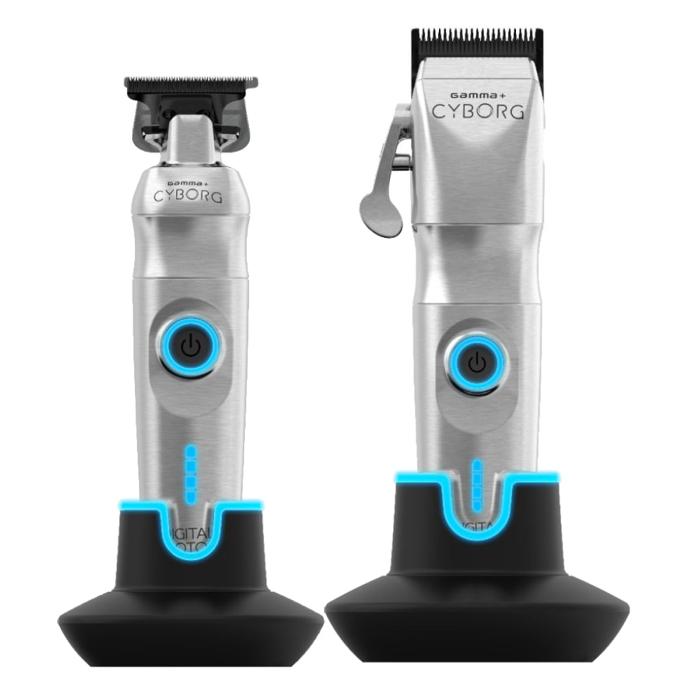 [barber_everything]-Gamma+ Cyborg Cordless Trimmer + Clipper (Combo) (GP401S/GP604M)-Gamma+-Barber Everything