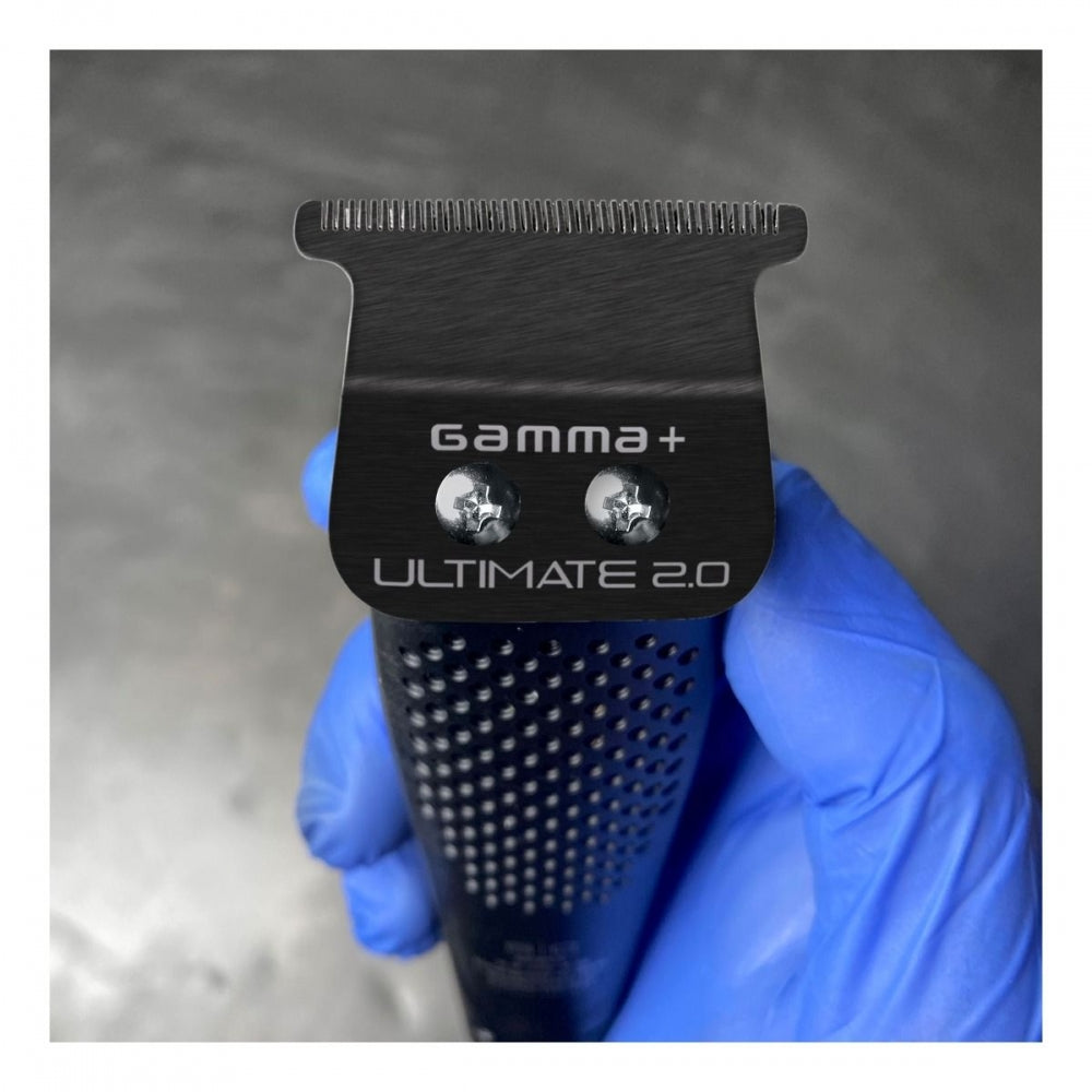 [barber_everything]-Gamma+ Ultimate 2.0 Black Diamond DLC Fixed Trimmer T-Blade w/ .3MM Tip (GPFUTB)-Gamma+-Barber Everything