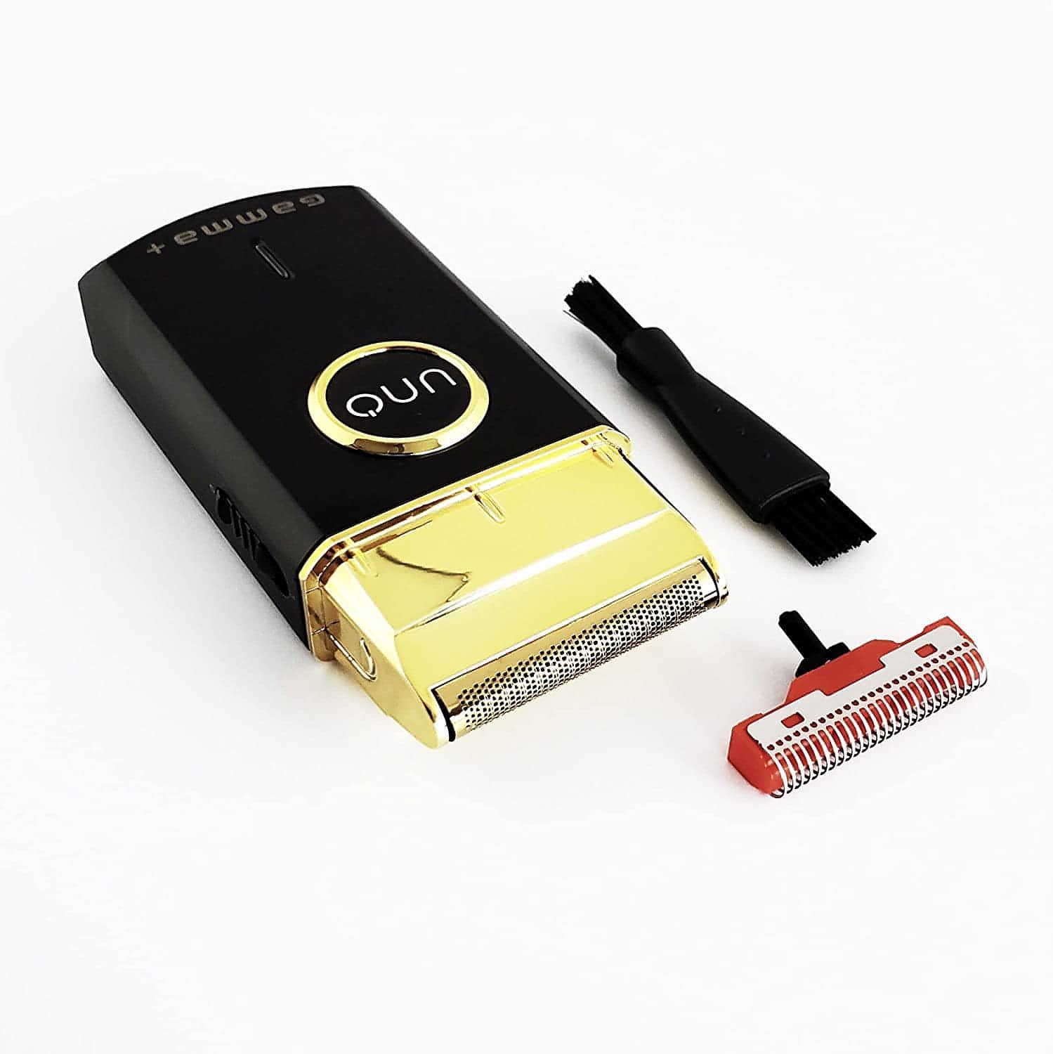 [barber_everything]-GAMMA+ Uno Mini-Sized Travel Mens Corded-Cordless Foil Shaver-Gamma+-Black-Barber Everything