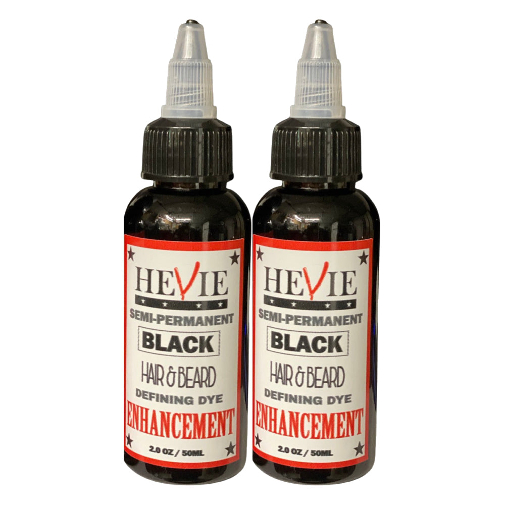 [barber_everything]-Hevie Enhancement Semi-Permanent Beard & Hair Dye (2 OZ)-Hevie-Black / Single-Barber Everything