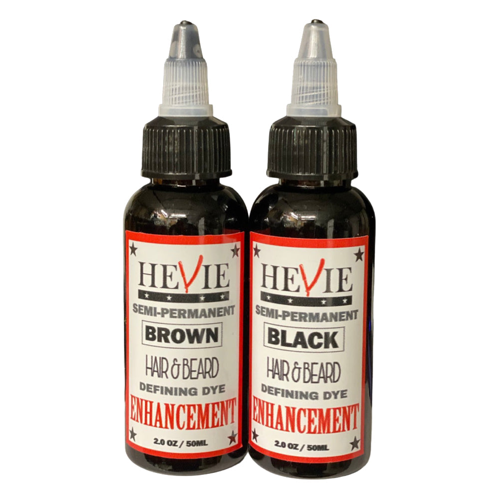 [barber_everything]-Hevie Enhancement Semi-Permanent Beard & Hair Dye (2 OZ)-Hevie-Black / Single-Barber Everything