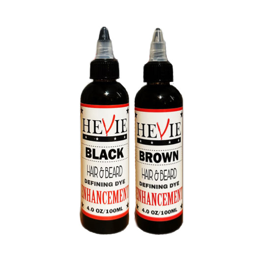 [barber_everything]-Hevie Enhancement Semi-Permanent Beard & Hair Dye (4 OZ)-Hevie-Black / Single-Barber Everything