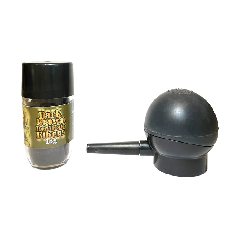 [barber_everything]-I Love Being A Barber - Dark Brown Real Hair Fibers and Spray Applicator-I Love Being A Barber-Barber Everything