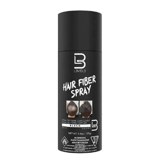 [barber_everything]-L3VEL3 Hair Fiber Spray Black 4.4oz-L3VEL3-Barber Everything