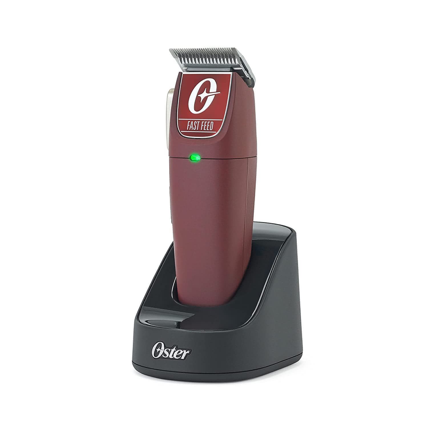 [barber_everything]-Oster® Professional Fast Feed® Cordless Clipper, Burgundy (2143931)-Oster-Barber Everything