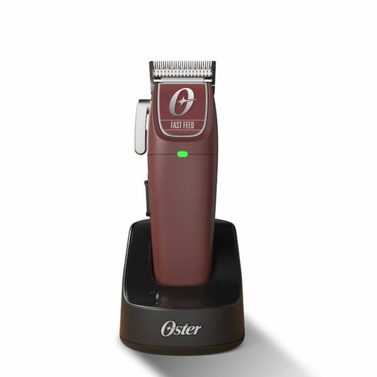 [barber_everything]-Oster® Professional Fast Feed® Cordless Clipper, Burgundy (2143931)-Oster-Barber Everything