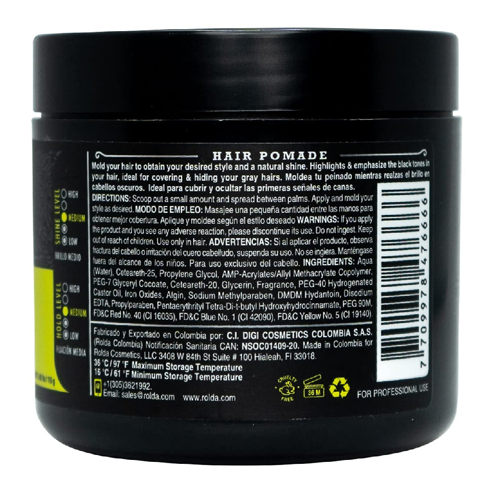 [barber_everything]-Rolda Hair Pomade "Black" Medium Hold & Shine-Rolda-Barber Everything