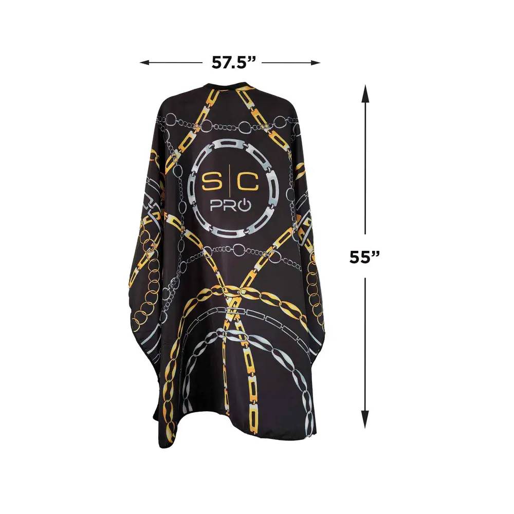 [barber_everything]-StyleCraft Professional Barber Cutting Cape Chain Design One Size | SC303M-StyleCraft-Barber Everything