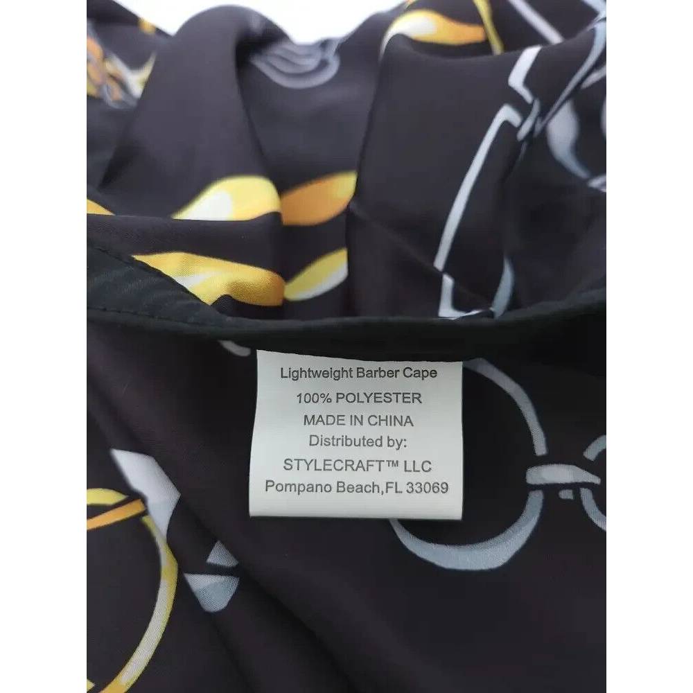 [barber_everything]-StyleCraft Professional Barber Cutting Cape Chain Design One Size | SC303M-StyleCraft-Barber Everything