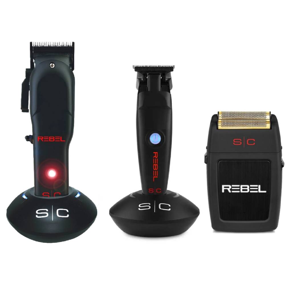 [barber_everything]-StyleCraft Rebel Cordless Clipper + Rebel Cordless Trimmer + Rebel Shaver (Combo)-StyleCraft-Barber Everything