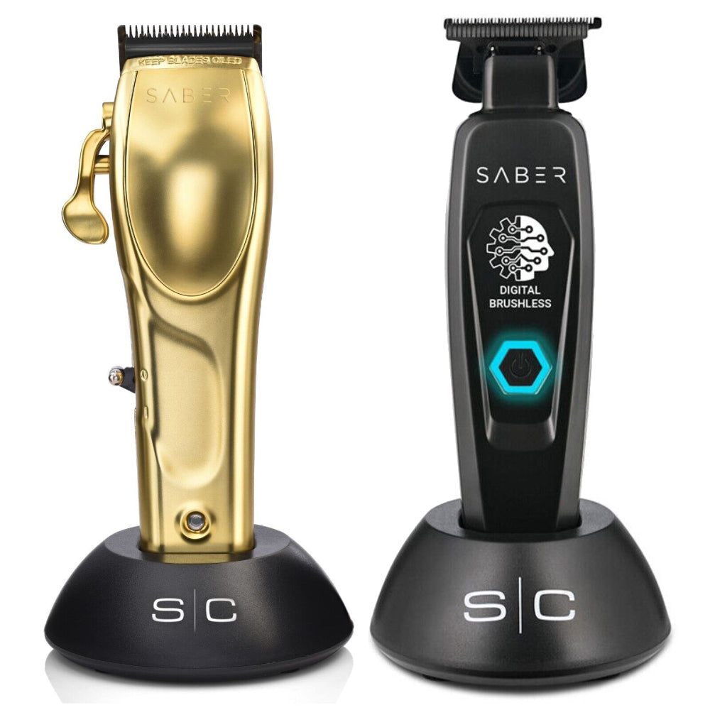 [barber_everything]-StyleCraft Saber Cordless Clipper + StyleCraft Black Saber Trimmer (Combo)-Health & Beauty > Shaving & Hair Removal > Electric Shaving & Hair Removal > Clippers & Trimmers-StyleCraft-Barber Everything
