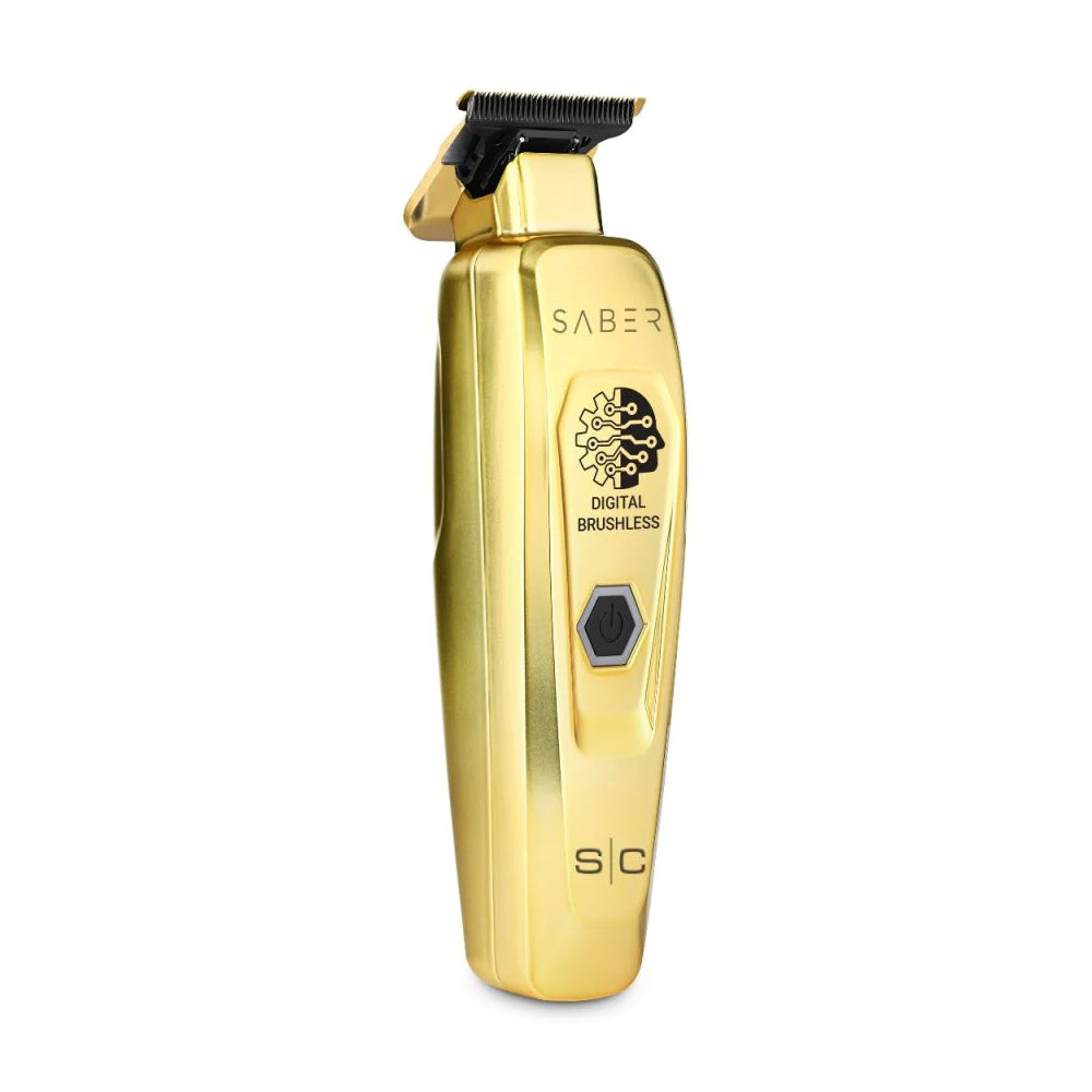 [barber_everything]-StyleCraft Saber Full Metal Body Digital Brushless Motor Cordless Trimmer-StyleCraft-Gold-Barber Everything