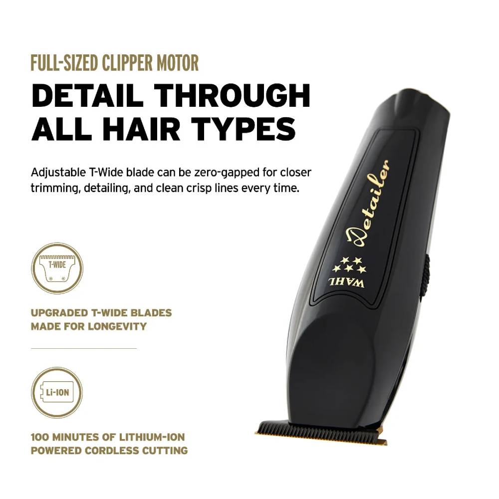 [barber_everything]-Wahl 5-Star Black/Gold Cordless Barber Combo – Cordless Magic Clip & Cordless Detailer #3025397-Wahl-Barber Everything